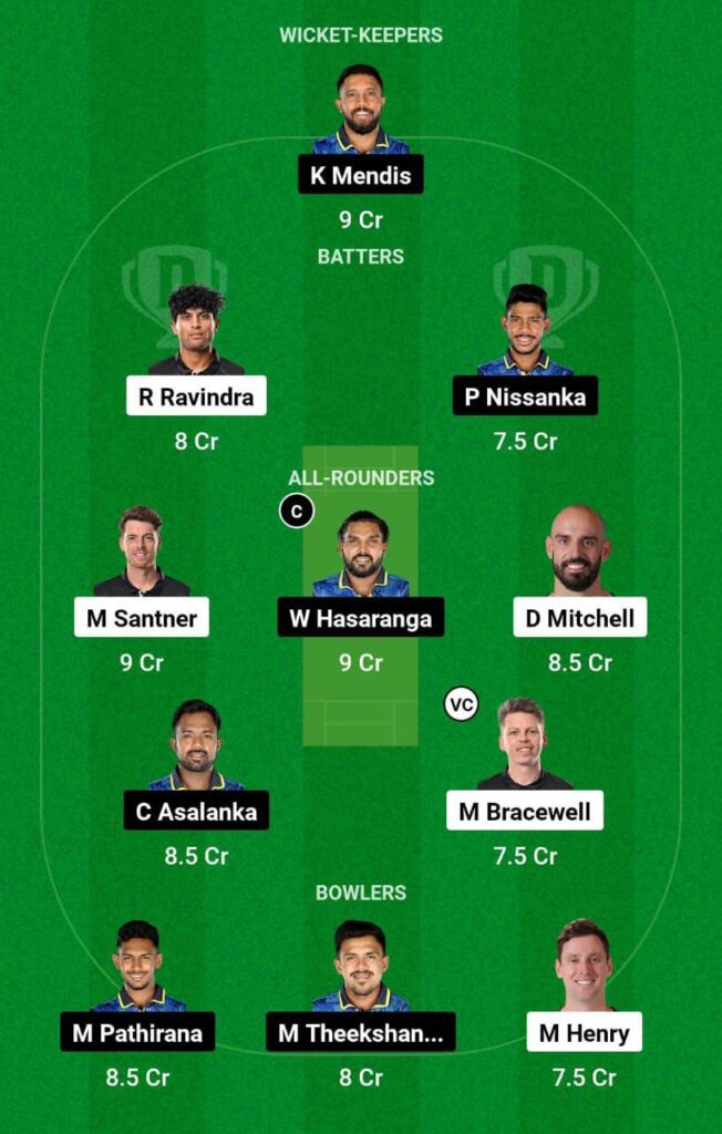 NZ vs SL Dream11 Prediction 2nd T20i Best Team