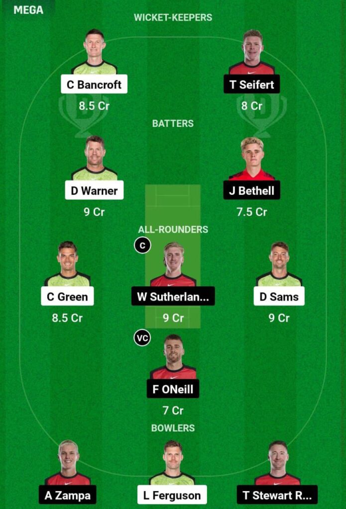 THU VS REN Dream11 Prediction Team 2 