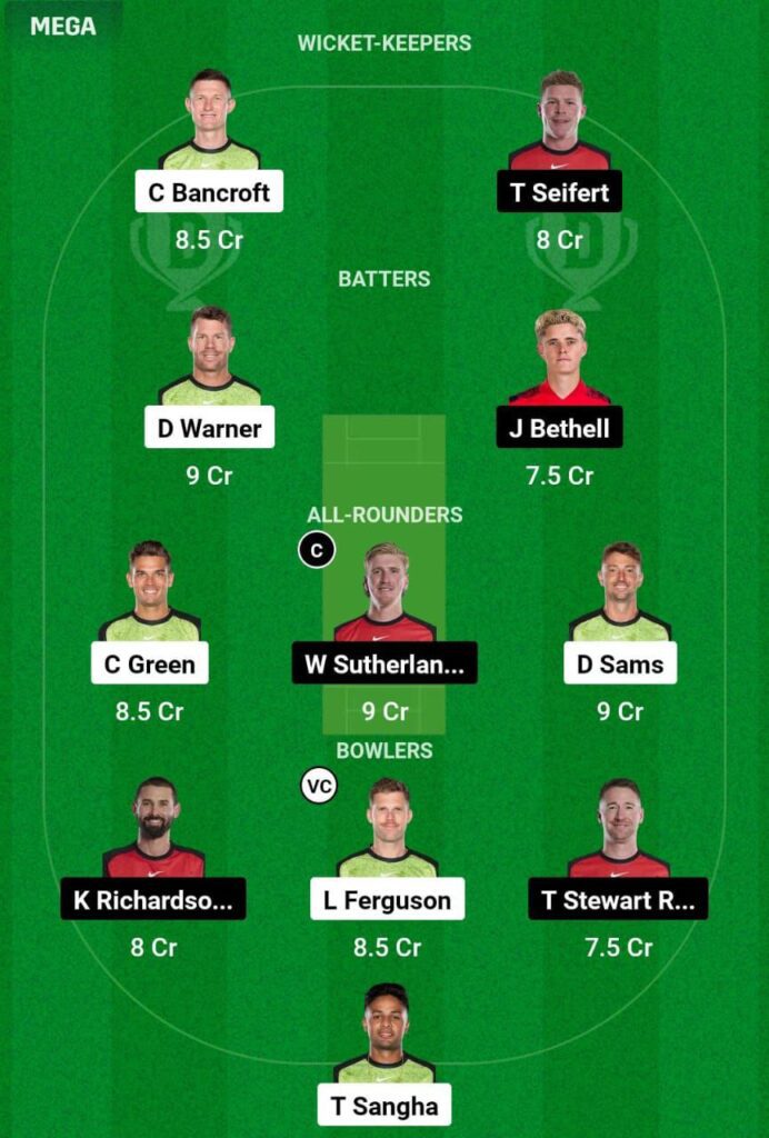 THU VS REN Dream11 Prediction Team