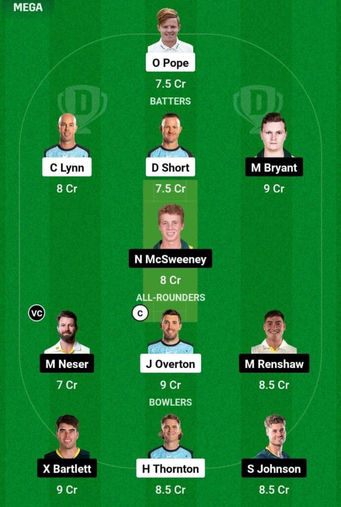 STR VS HEA Dream11 Prediction Team 2 