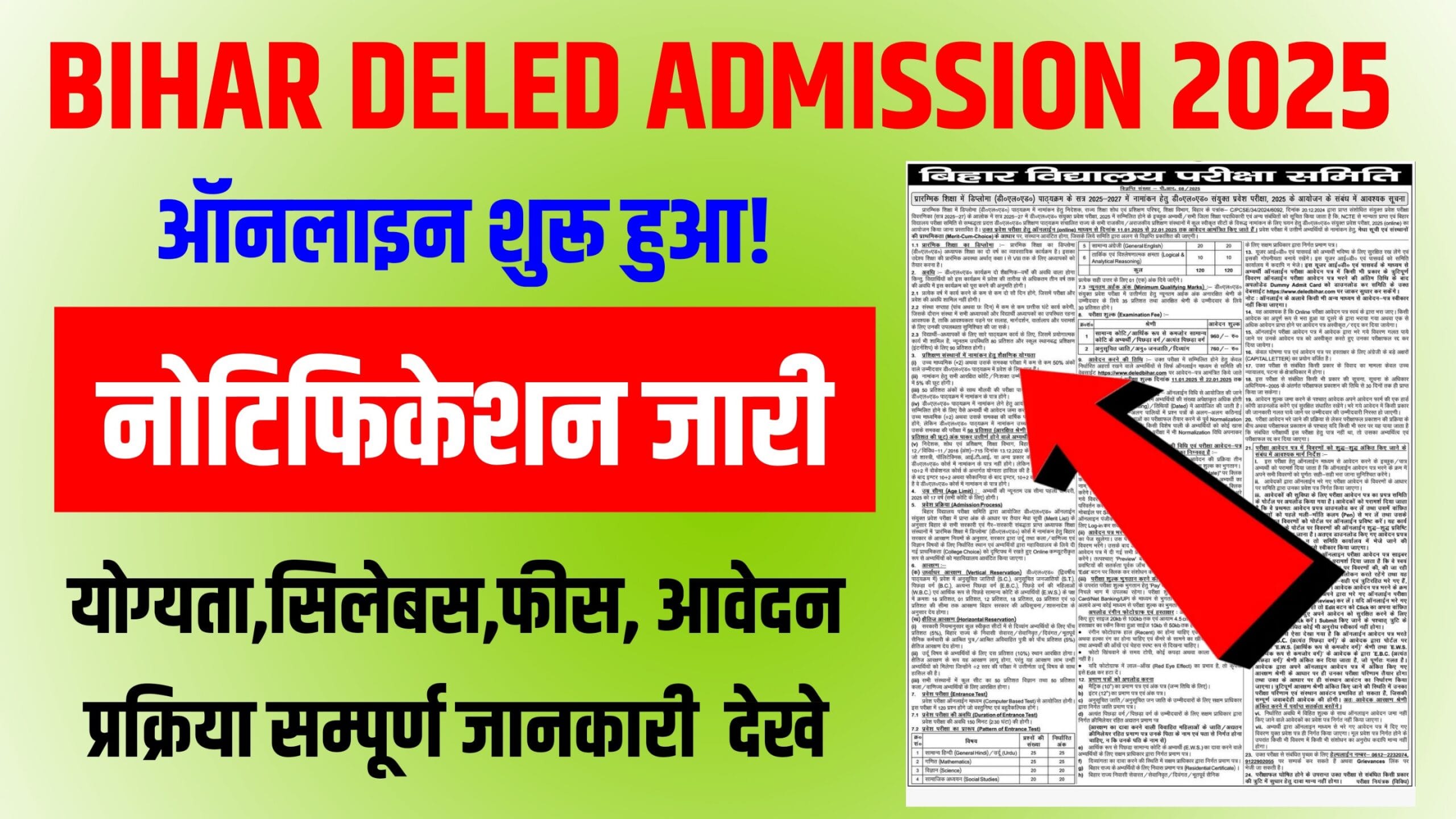 Bihar DELED Admission 2025